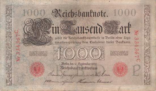 1000 Mark 1909 P/C ro.39